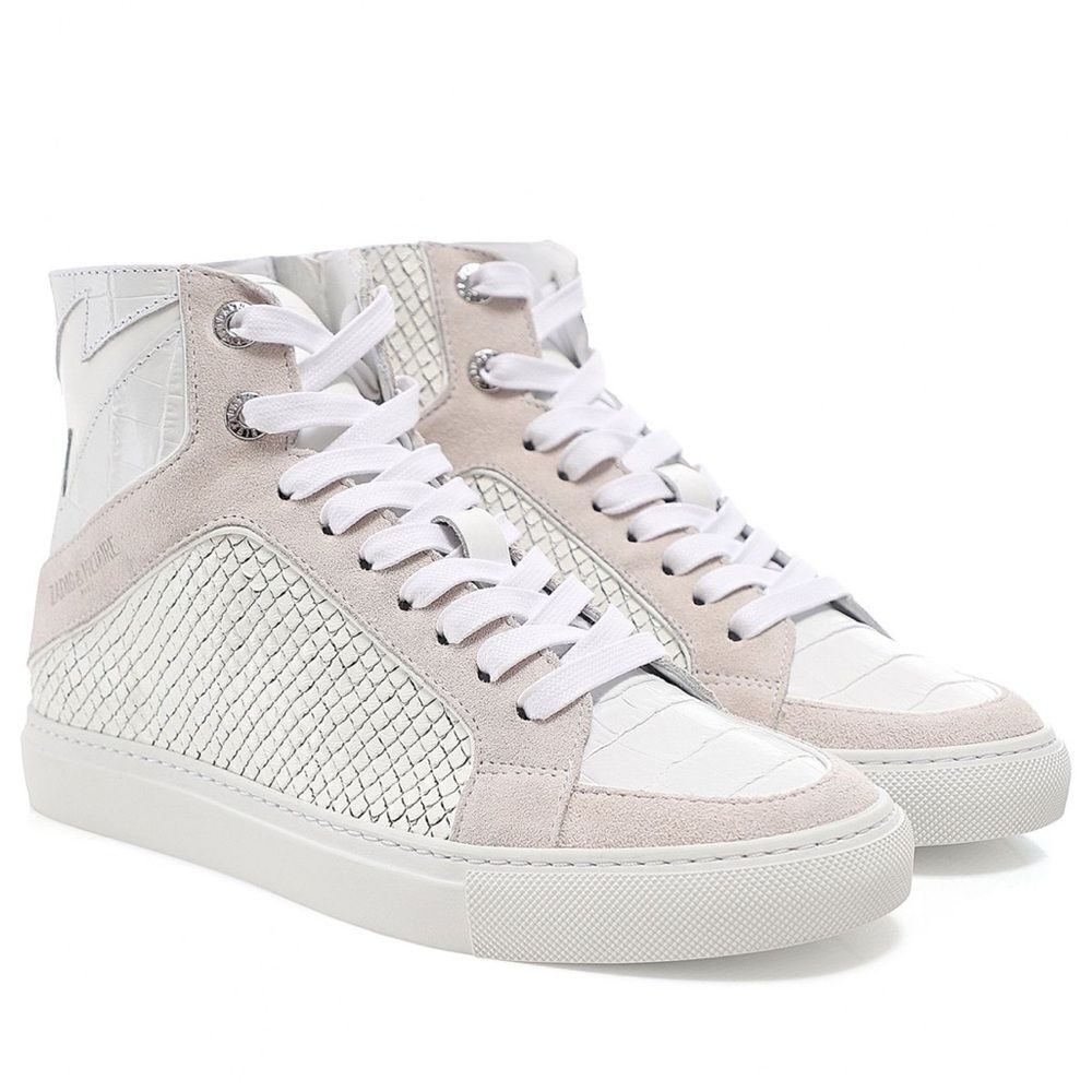 Zadig & Voltaire High Flash Keith Sneakers hi tops wedge white shoes NIB 41 11 - Picture 8 of 15